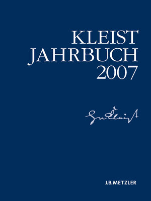 cover image of Kleist-Jahrbuch 2007